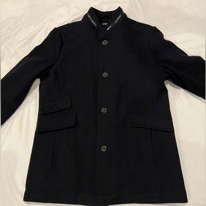 Kenneth Cole Pea Coat G-III Apparel Group Black Wool-Blend Men Size XXL